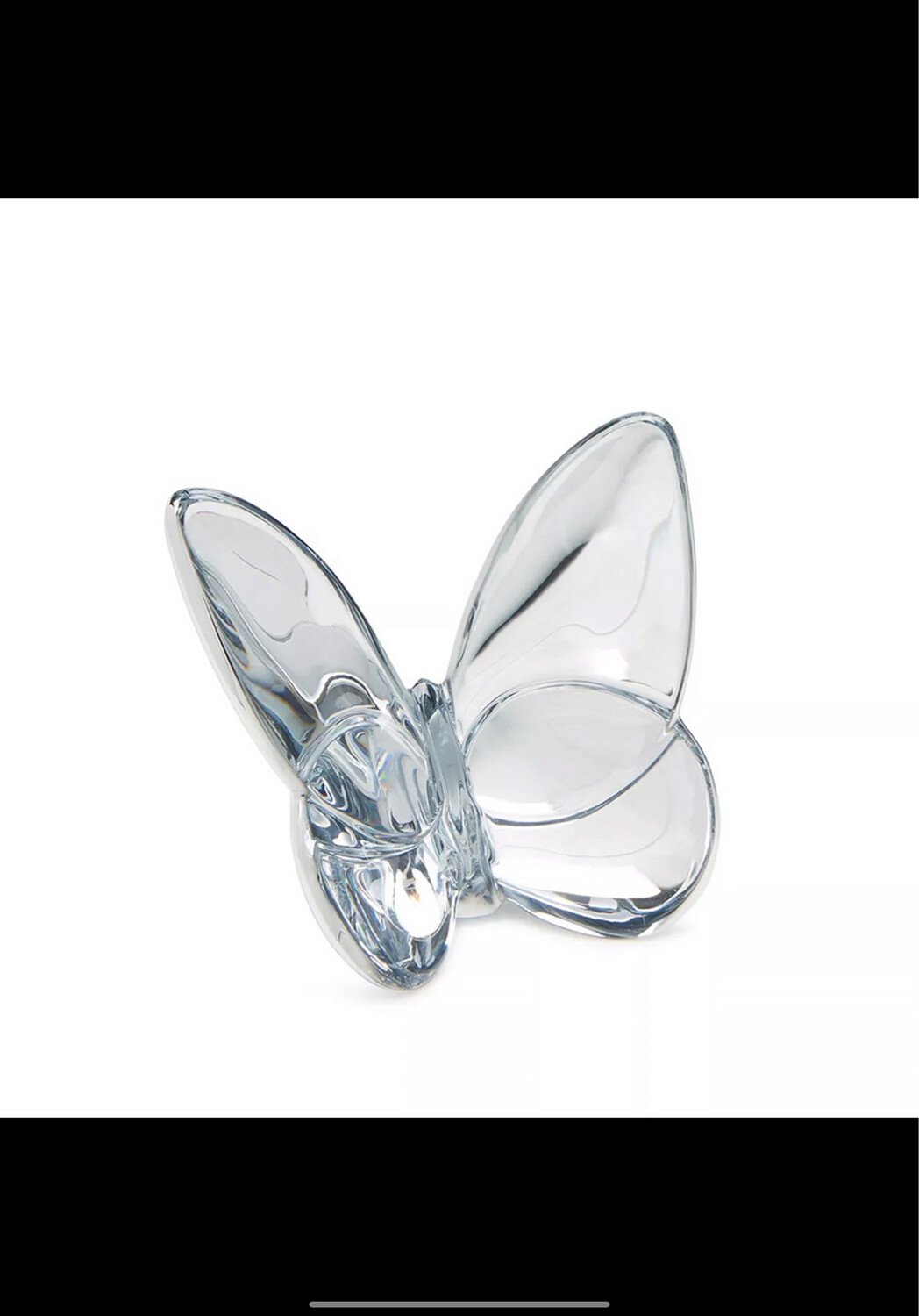 Baccarat Crystal Silver Butterfly