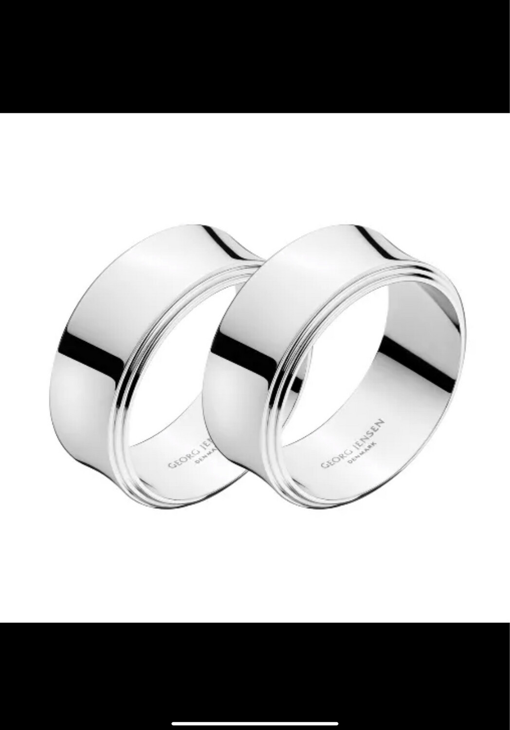 Georg Jensen Pyramid 6 Sets Of 2 Napkin Rings