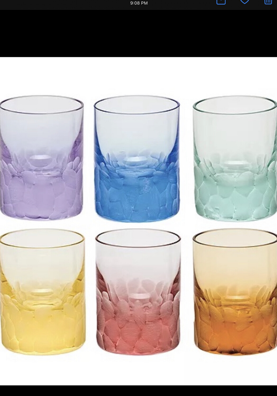 Moser Crystal Assorted Pebbles Shot Glasses Set Of 12 PURCHASED 