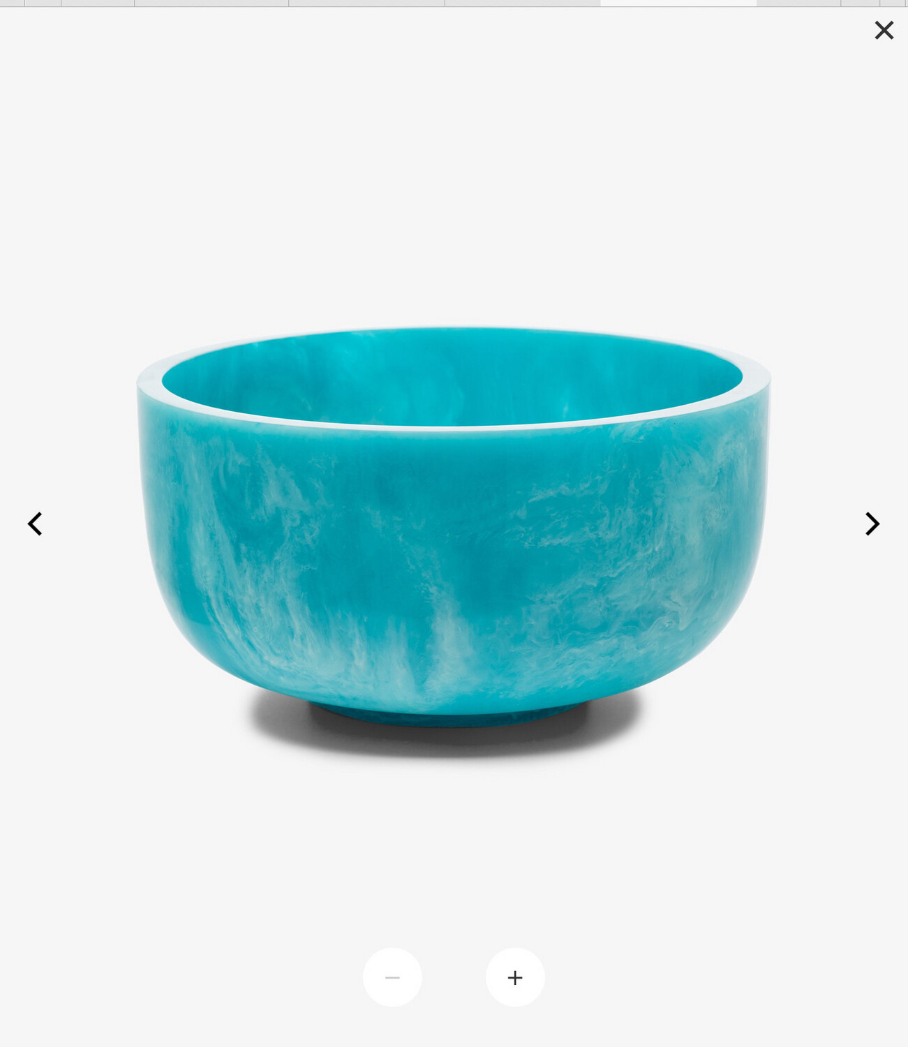 Jonathan Adler Resin Large Blue Salad Bowl With Servers