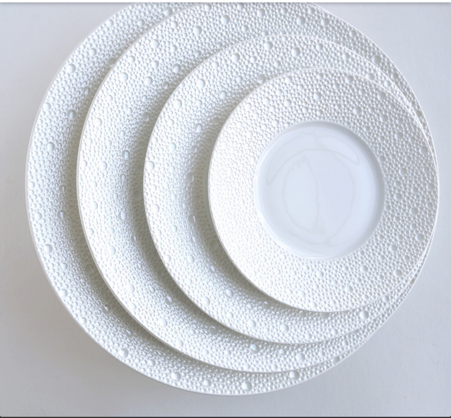 Bernardaud Ecume Perle Service/ Salad / Rim Soup 3 Purchased Needs 9