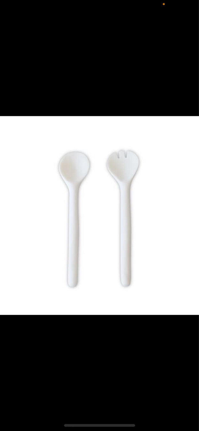 Tina Frey Large White Salad Servers Purchased