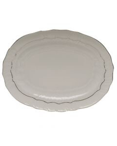 Herend Platinum Edge 15 Inches Oval Platter
