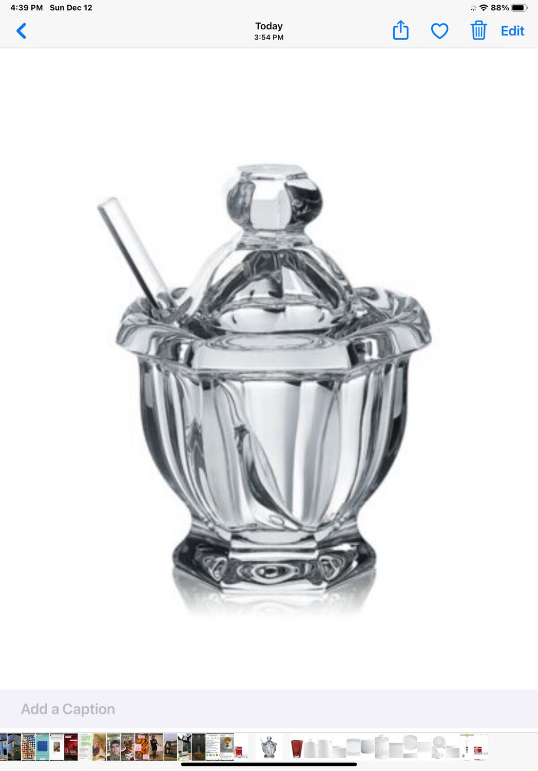 Baccarat Crystal Jam Jar PURCHASED