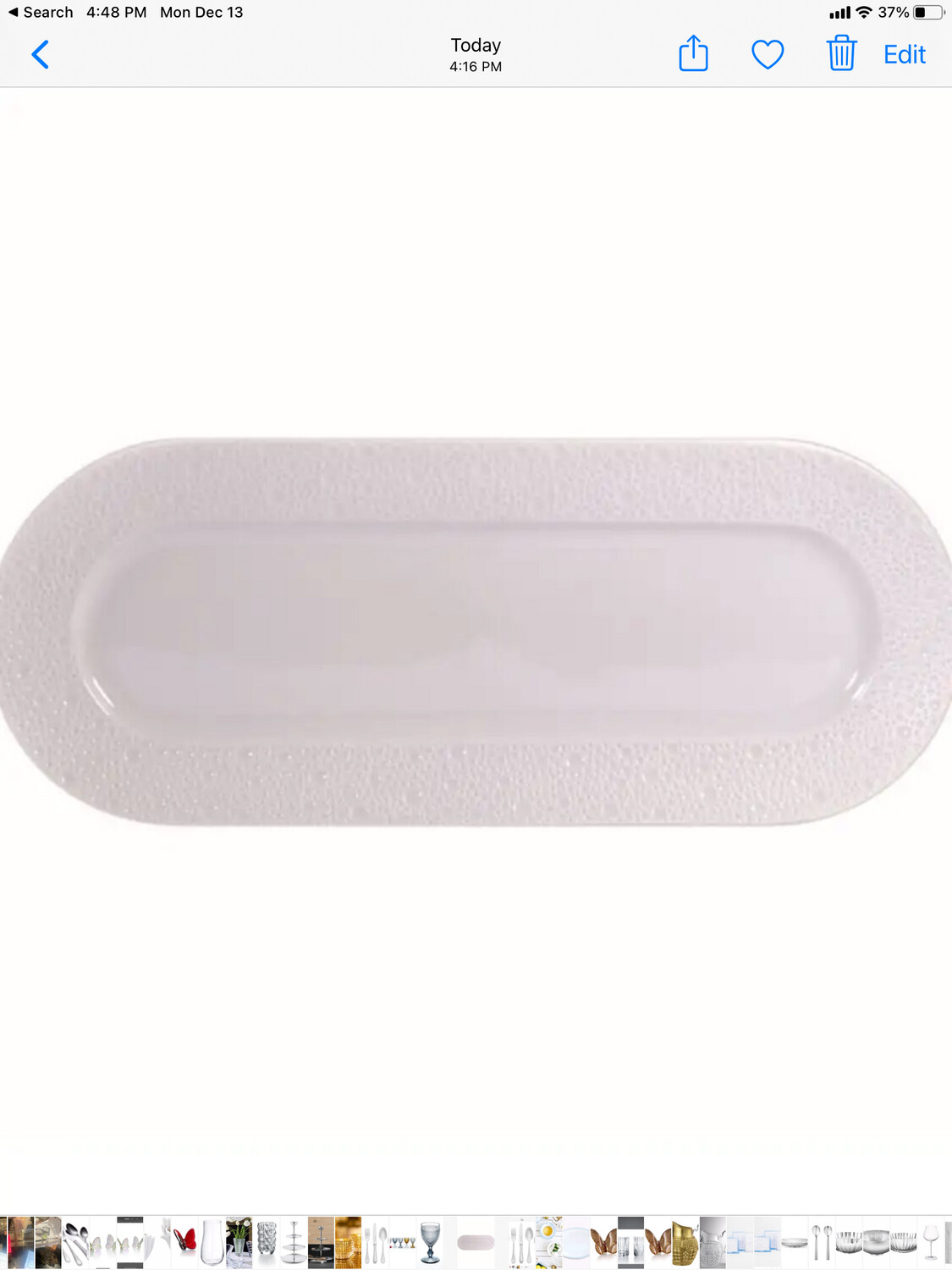 Bernardaud Ecume Sandwich Platter Purchased