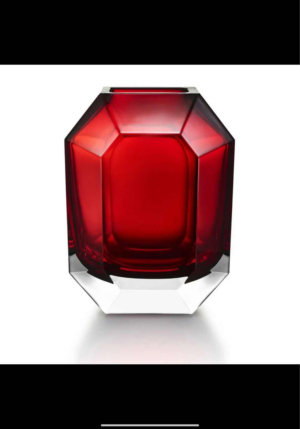 Baccarat Octagone Red Vase