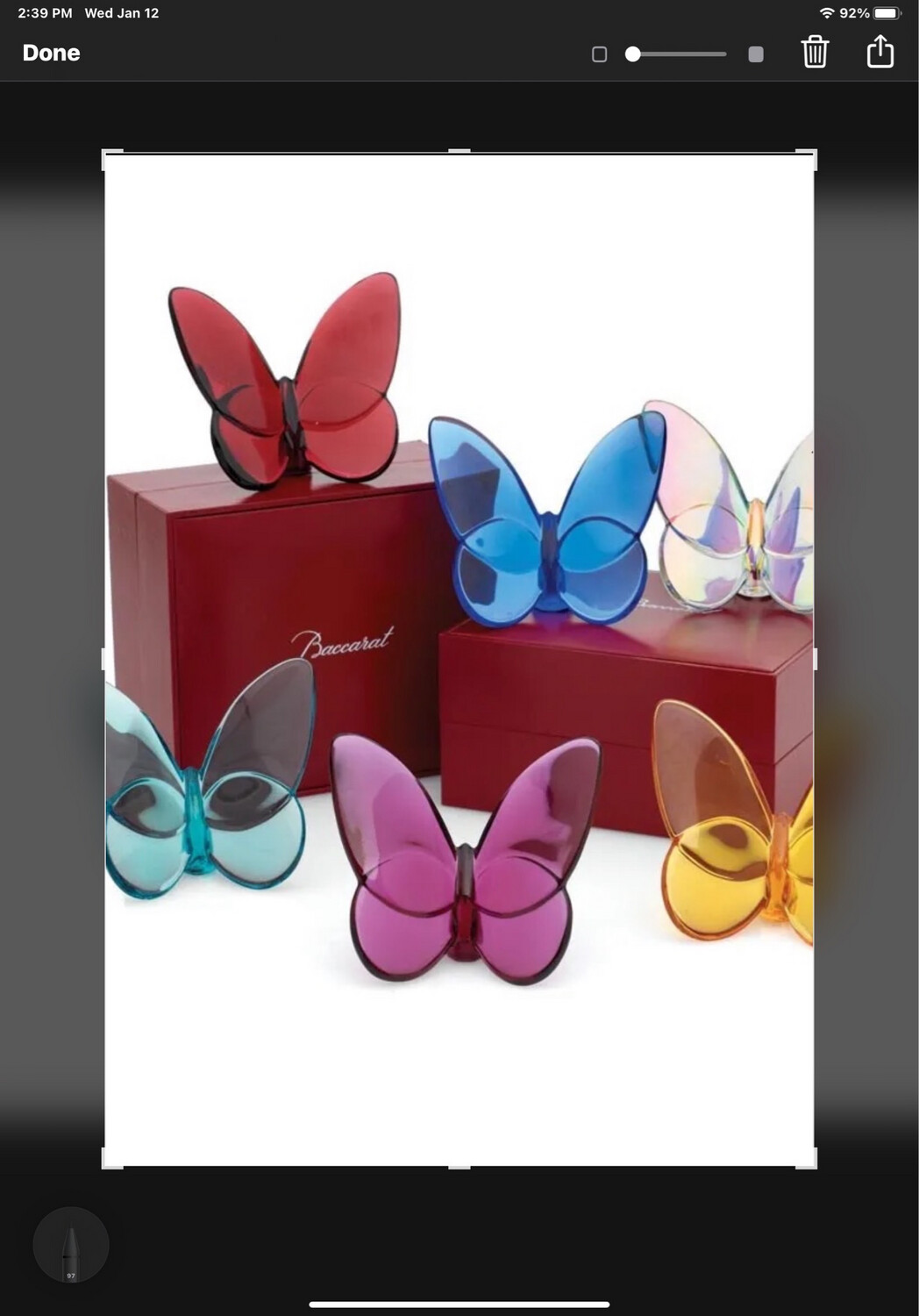 Baccarat Purple Butterfly