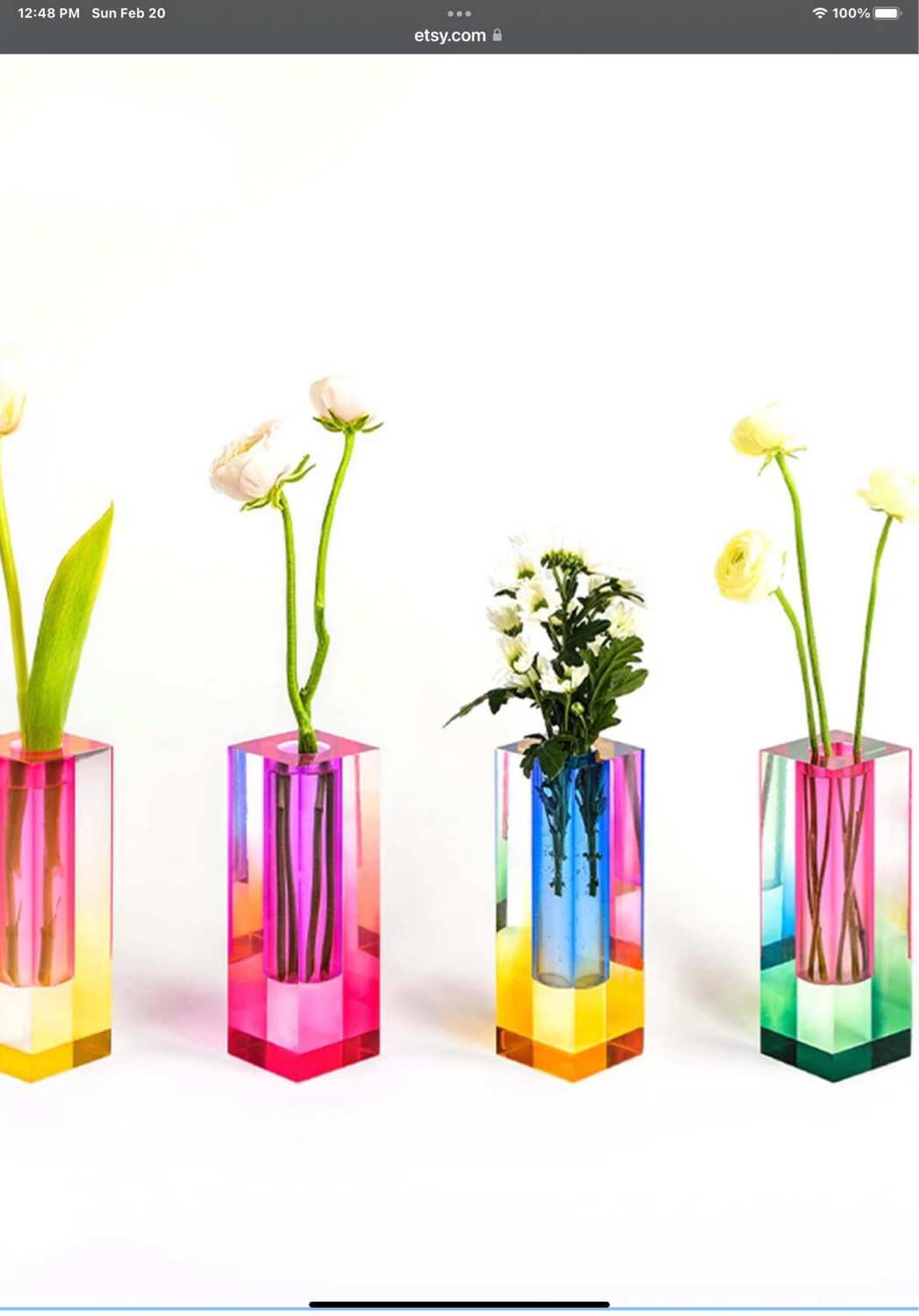 Acrylic Vase Needs 2 PURCHASED