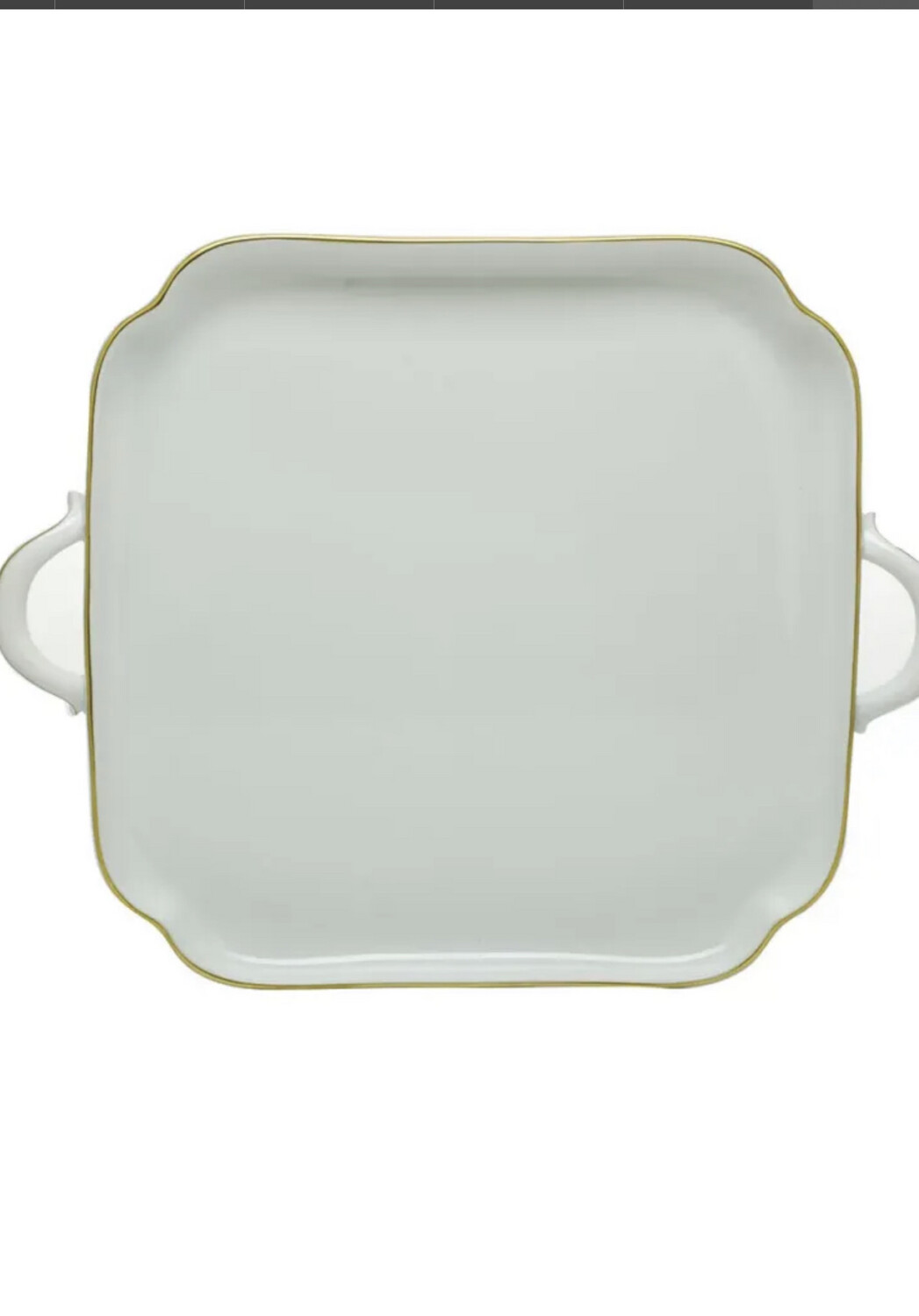 Herend Square Platter With Handles Purchased 