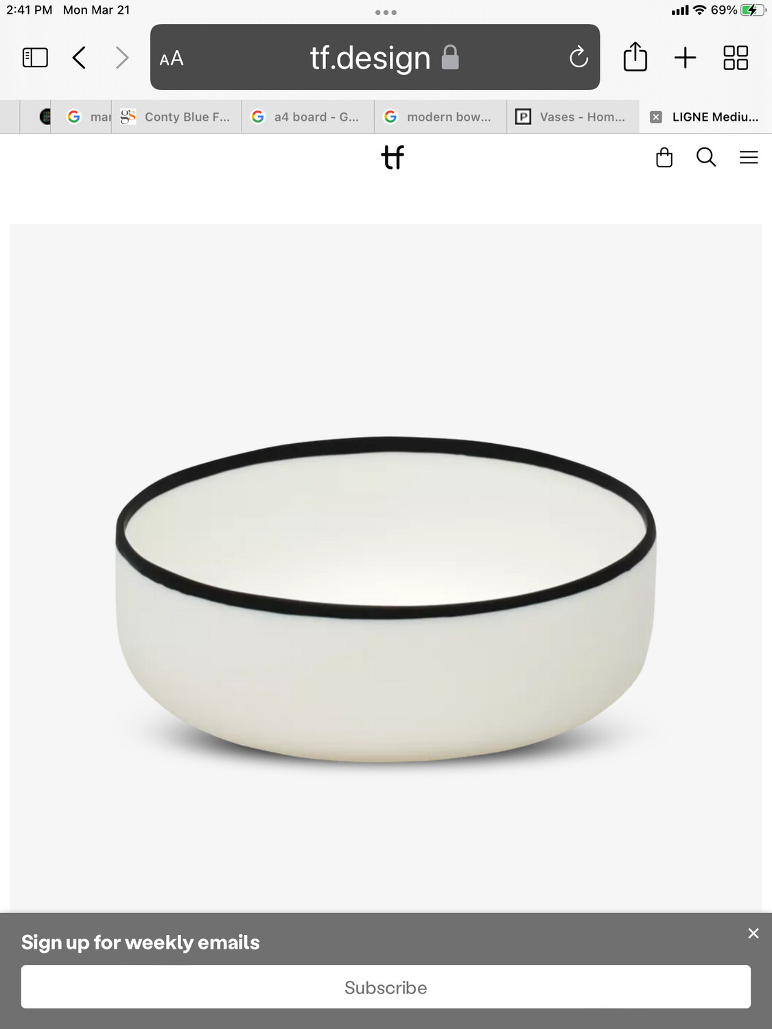 Tina Frey Modern Bowl Large 10” PURCHASED