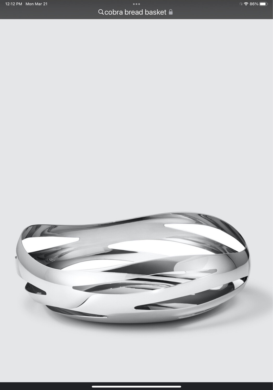 Georg Jensen Cobra Basket PURCHASED 