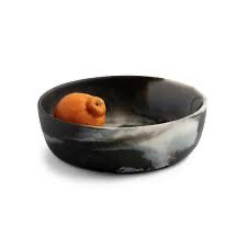 Blue Pheasant Black Bowl PURCHASED