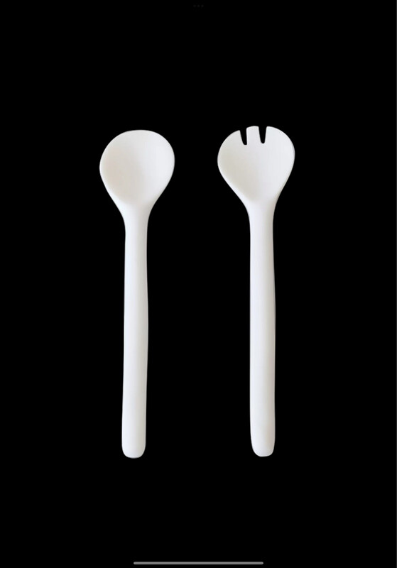 Tina Frey Large White Salad Servers PURCHASED