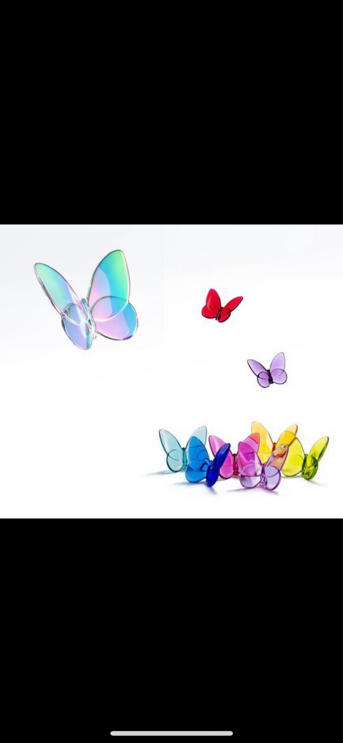 Baccarat Crystal Iridescent Butterfly