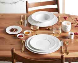 Bernardaud Twist White Dinnerware, Dinner, Salad And Rim Soup Needs  4