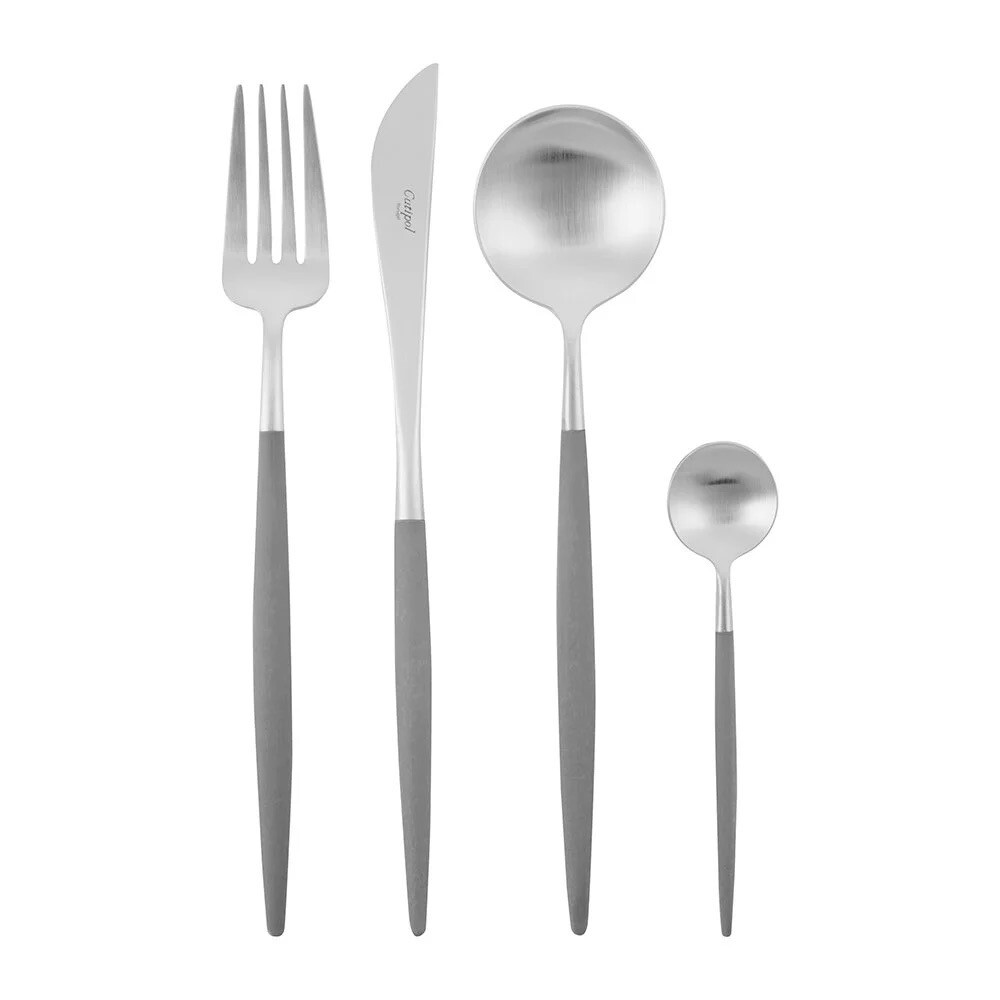 Cutipol Grey And Stainless Flatware Needs 12