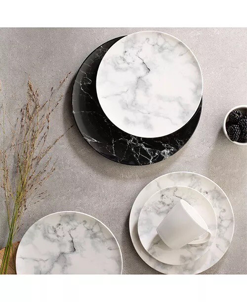 Villeroy And Boch Marmory Dinnerware White- Dinner, Salad And Rice Bowl