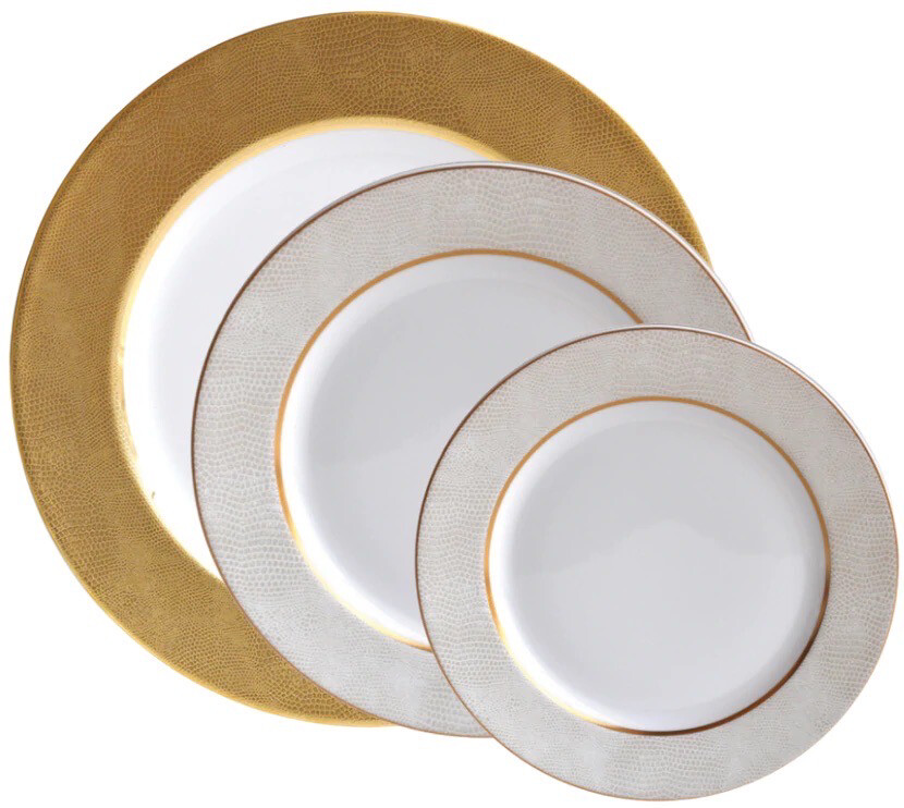 Bernardaud Sauvage White Dinnerware-Dinner, Salad And Coupe Soup 19 PURCHASED Needs 2