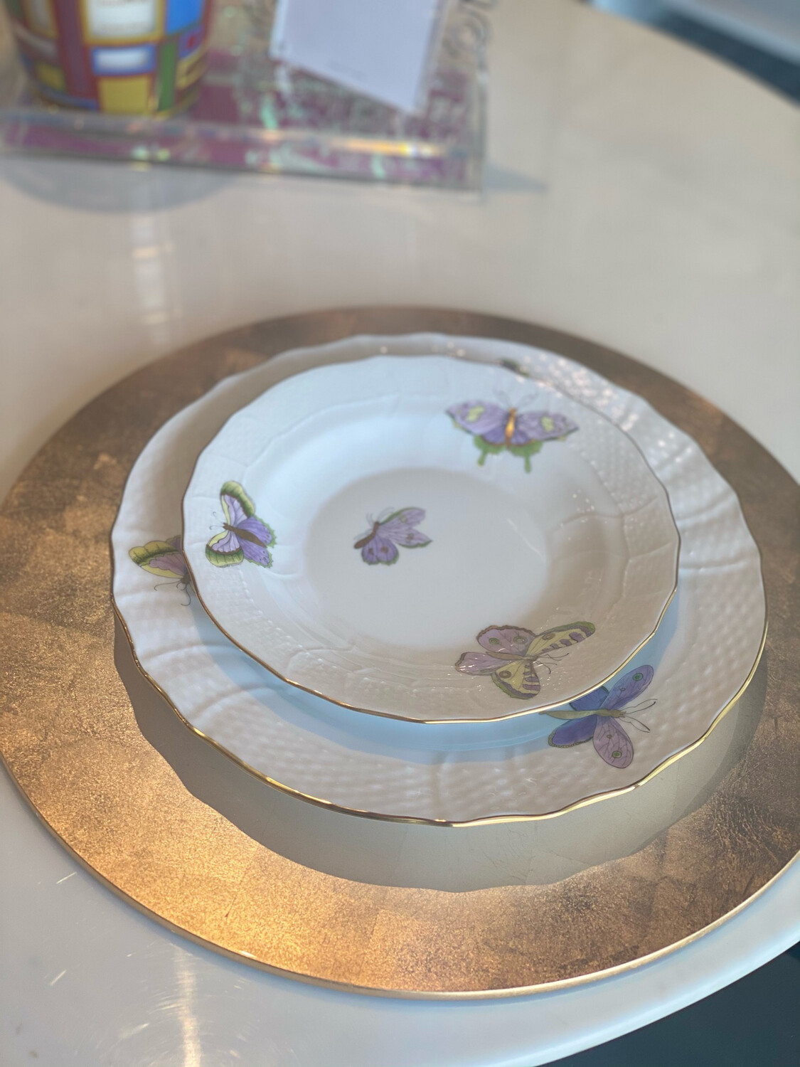 Herend Evictp1 16 Service Plate And Dessert Plate 6 Purchased Needs 10
