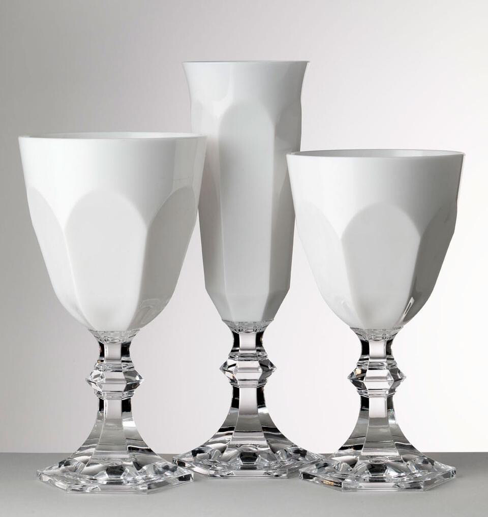 Mario White Acrylic Large Goblets