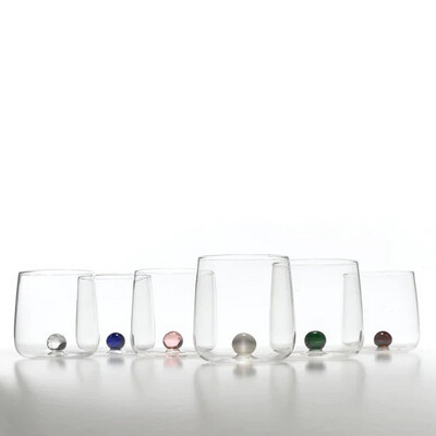 Set Of 6 Mouth Blown Tumblers