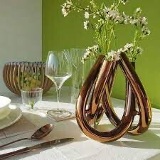 Rosenthal Triu Vase 1 Copper And 1 Gold
