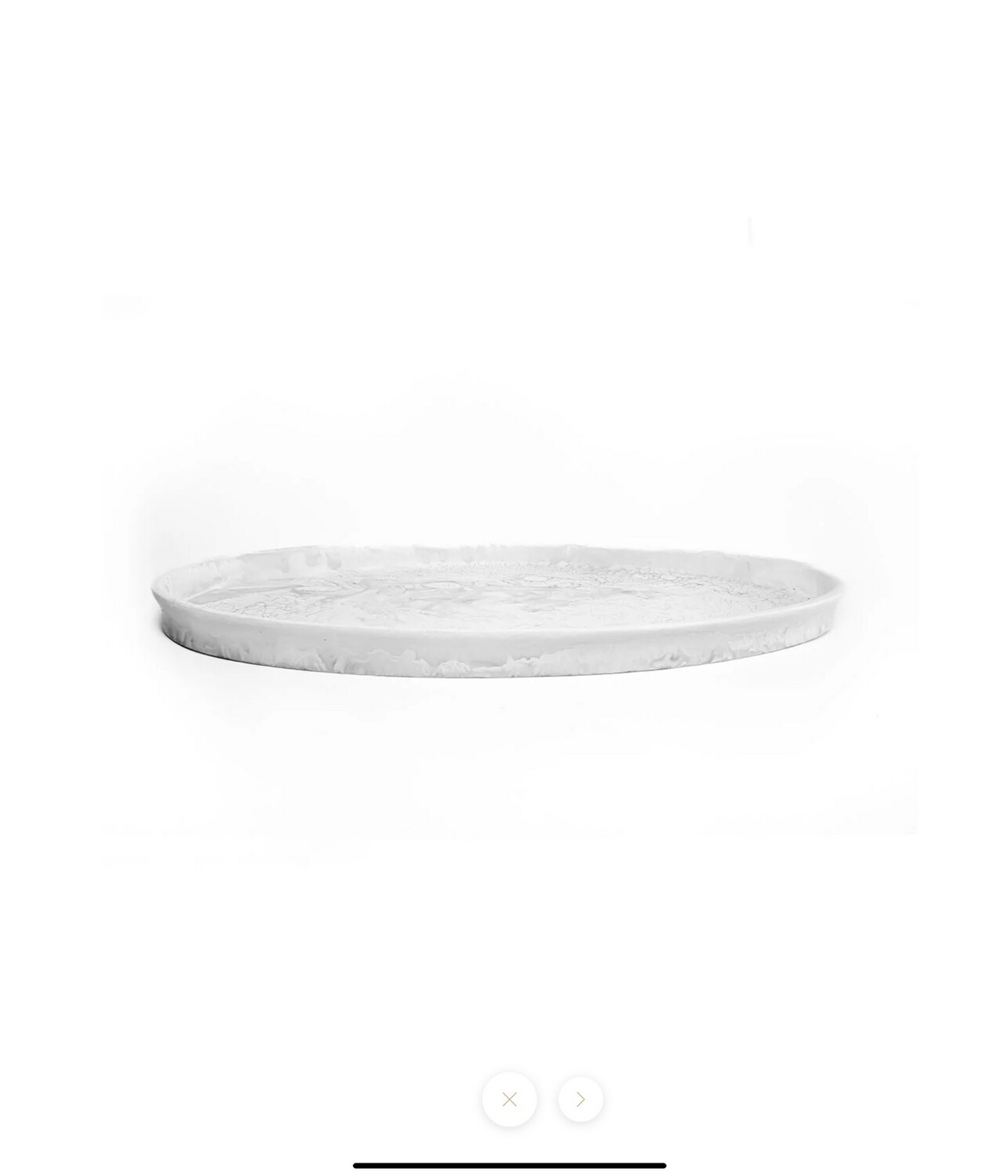 White Resin Serving Platter