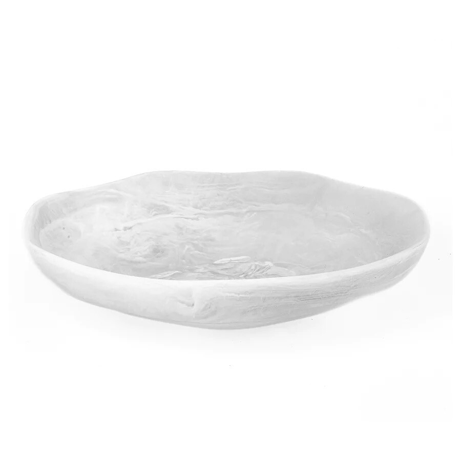 Large Wavy White Resin Bowl Purchased!