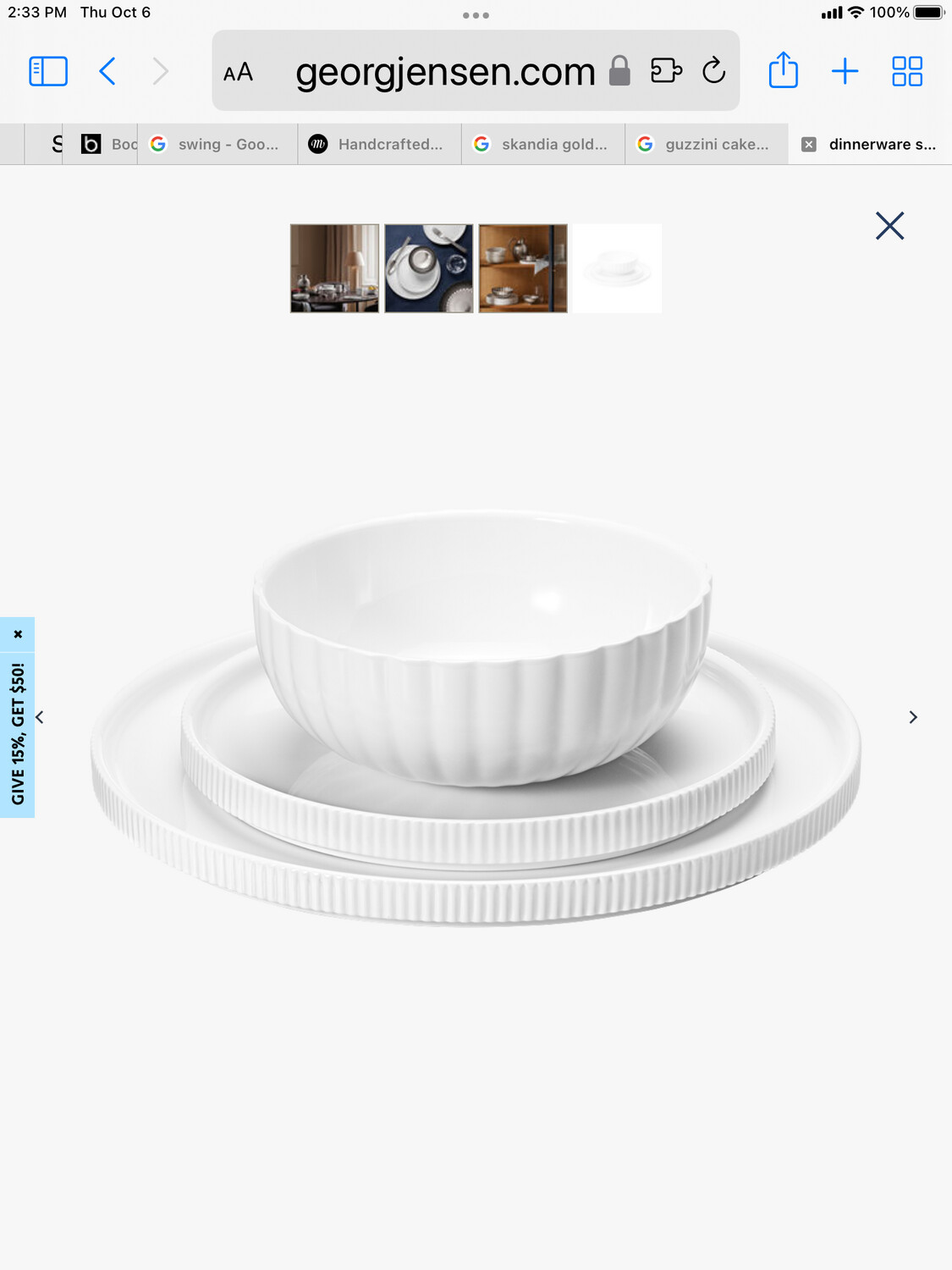 Georg Jensen Bernadotte 3 Pc Dinnerware Needs 12
