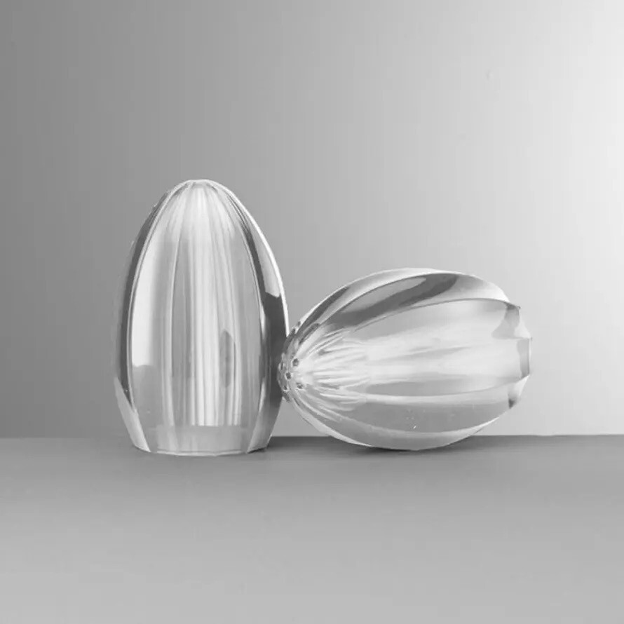 Mario Luca Giusti Clear Salt And Pepper Shakers Purchased.  