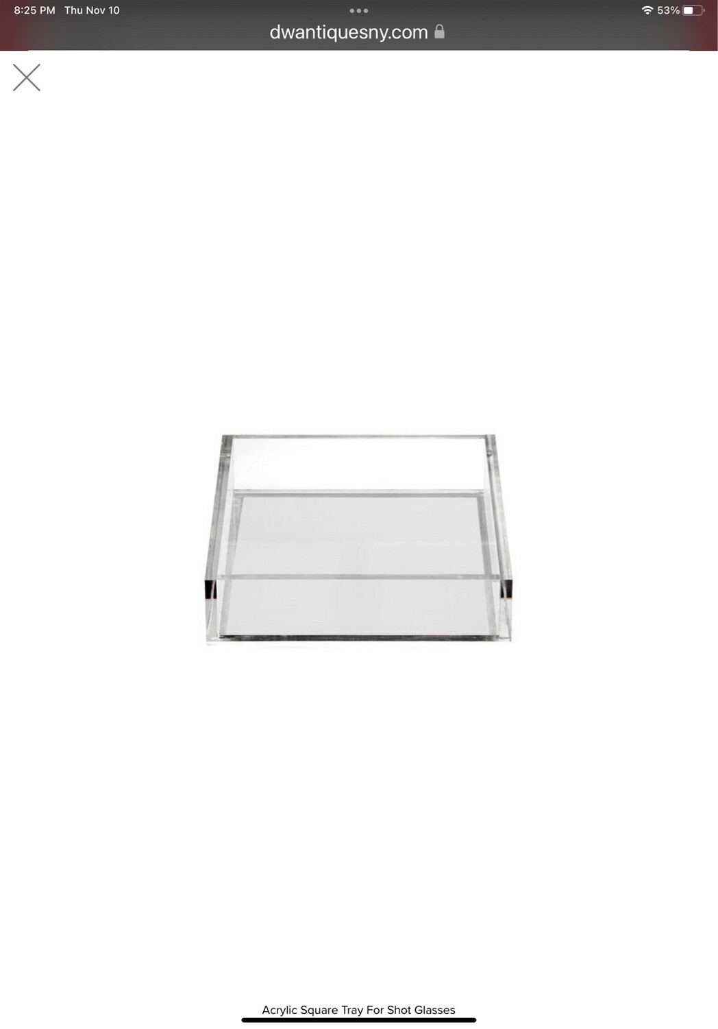 Acrylic Tray