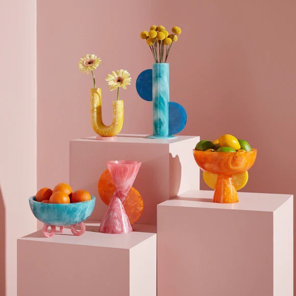 Jonathan Adler Mustique Resin Orange Bowl