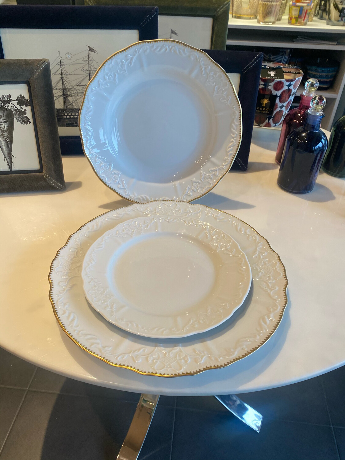 Anna Weatherley Simply Anna Gold Dinner, White Salad, And Gold Soup 5 Purchased Needs 7