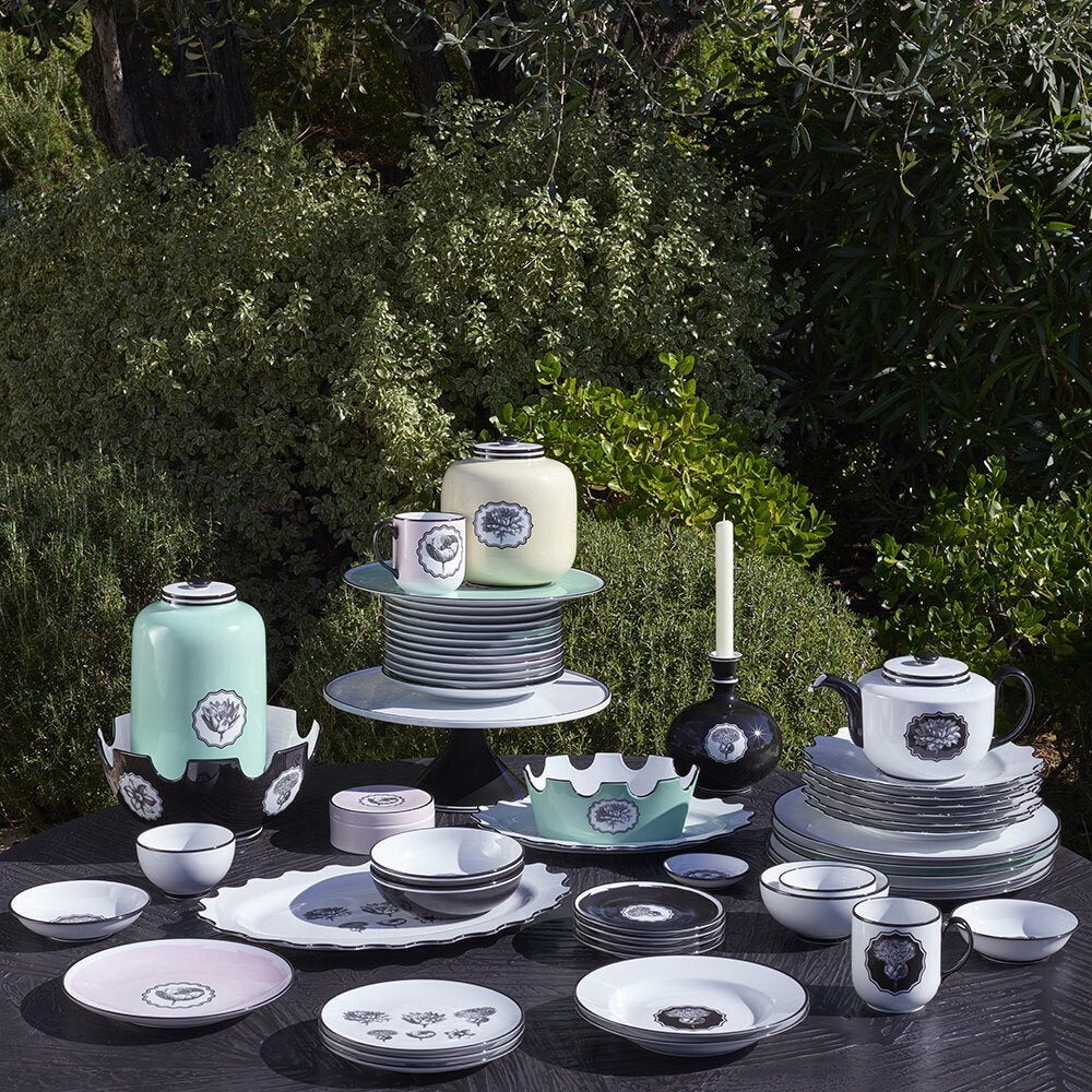 Vista Allegre Herberaie Dinnerware Dinner, Assorted Colors Salad Plate And Small Round Soup PURCHASED