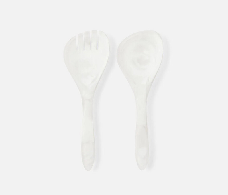 Blue Pheasant White Salad Servers