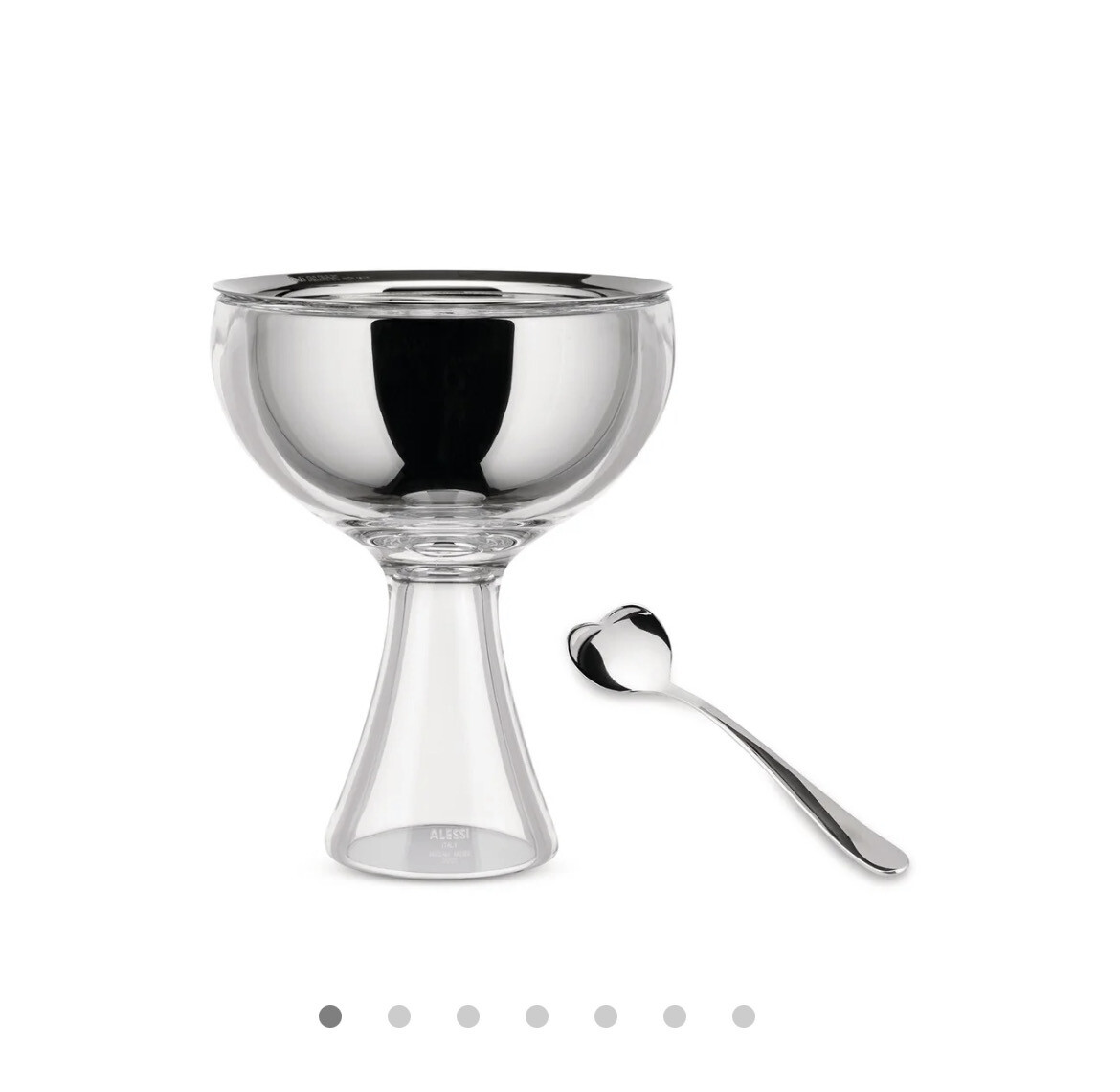 Alessi Silver Ice Cream Bowl