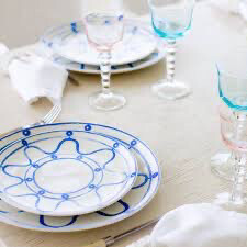 Themis Serenity Light Blue Dinnerware Small Dinner, Small Salad, Cereal Bowl $168 12 PURCHASED