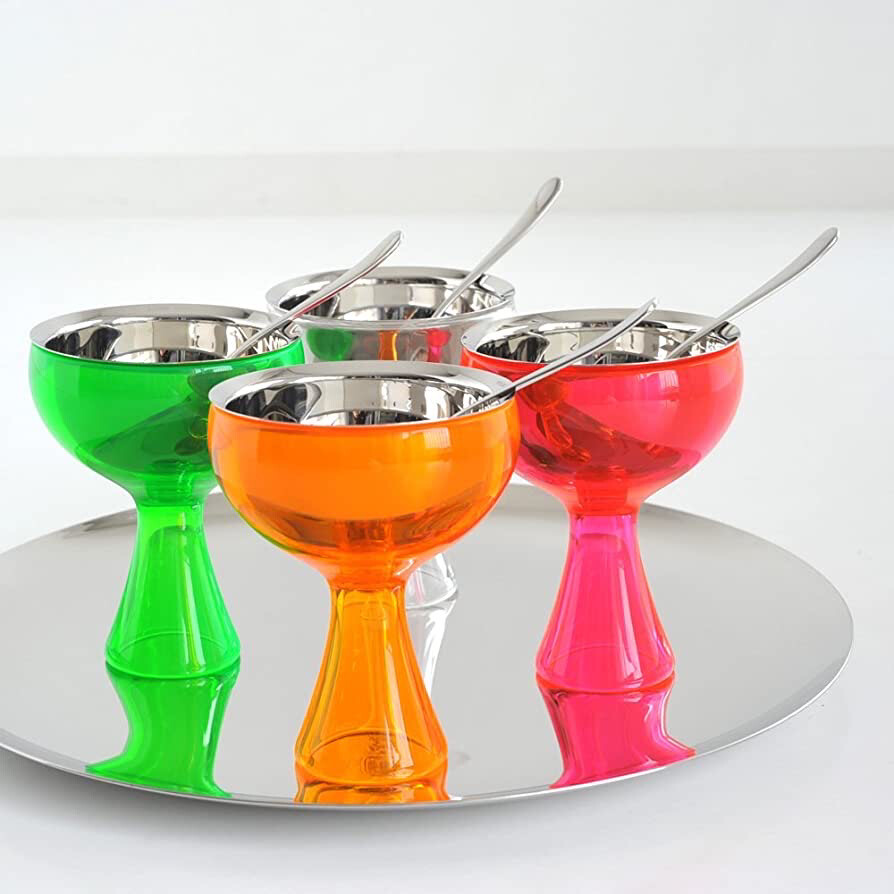 Alessi Assorted Cups With spoon Needs 4 PURCHASED