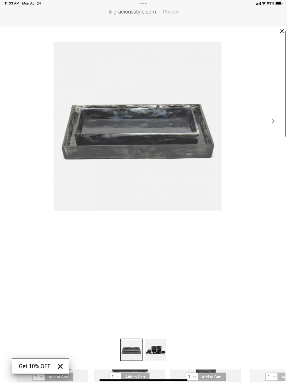 Pidgeon And Poodle Resin Tray Set