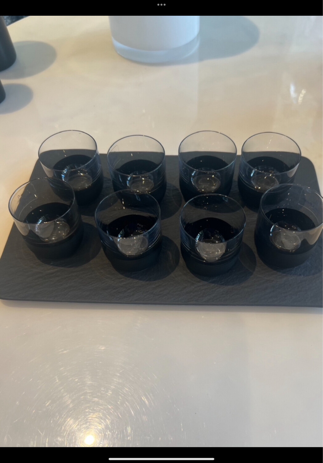 Villeroy Shots Glasses 8 On Tray PURCHASED