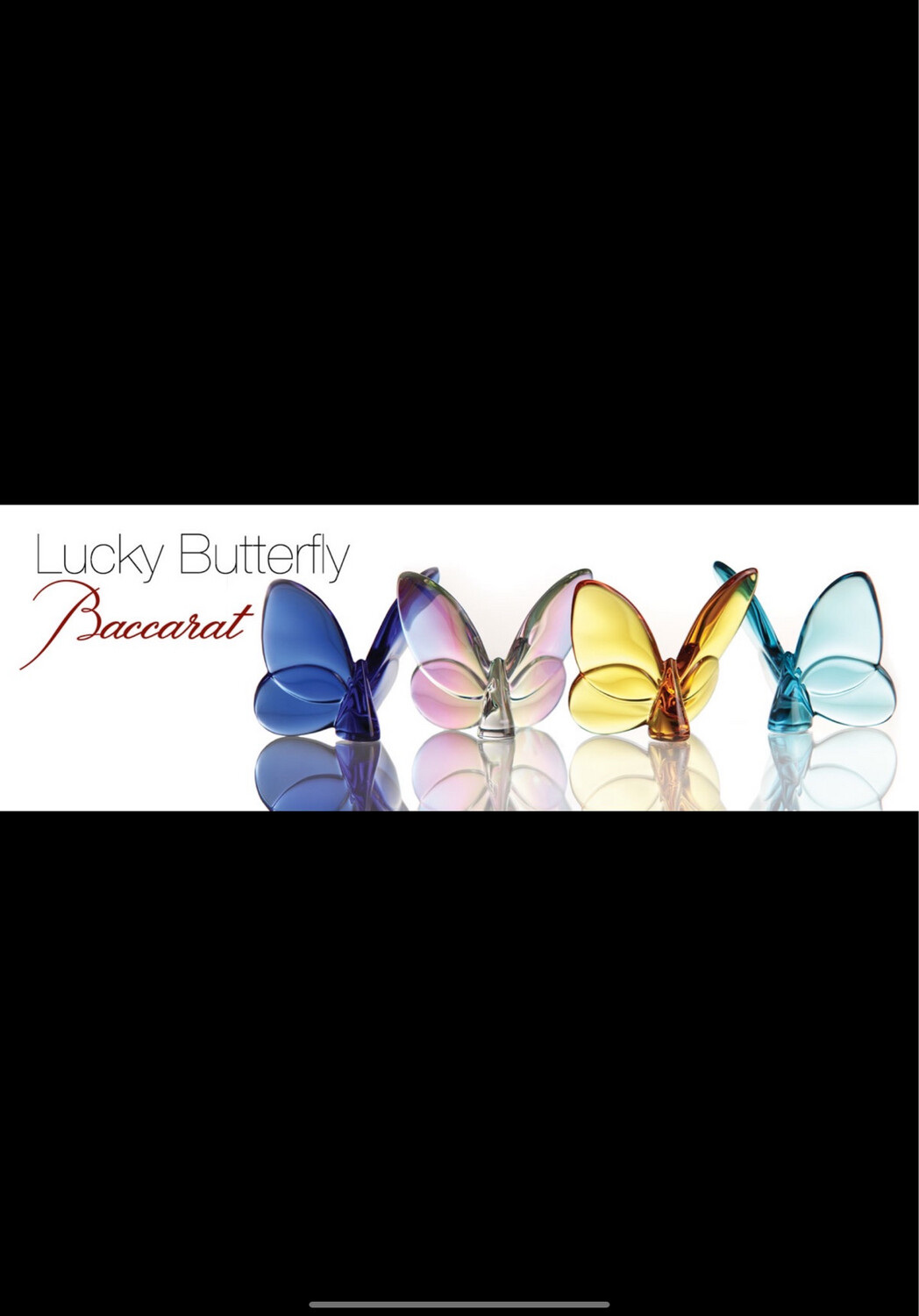 Baccarat Crystal Blue Butterfly