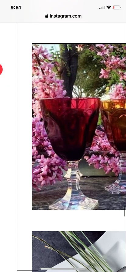 Mario Luca Giusti Burgundy Goblets 12 PURCHASED