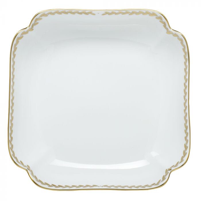Herend Golden Laurel Square Fruit Dish Purchased