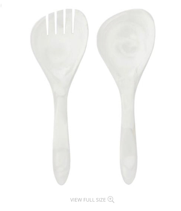 Blue Pheasant White Resin Servers