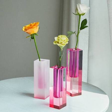 Acrylic Vases Assorted Colors Needs 4