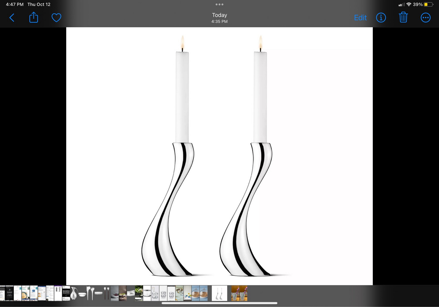 Georg Jensen Cobra Candlesticks Large PURCHASED