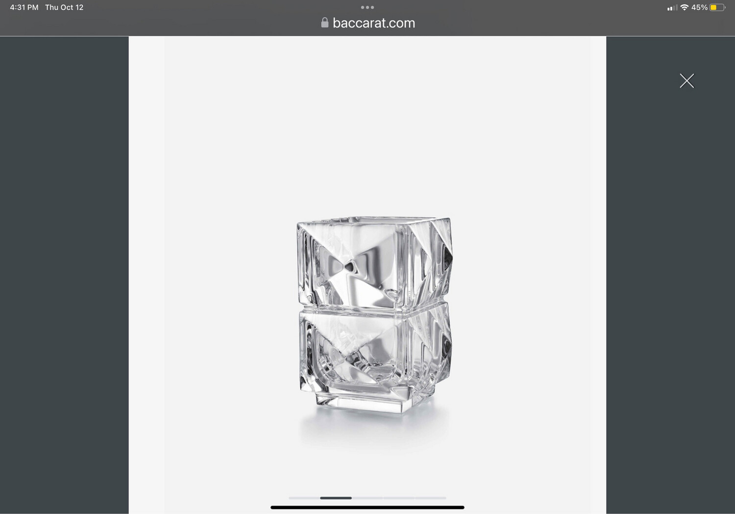 Baccarat Louxor Vase Needs 2 Purchased