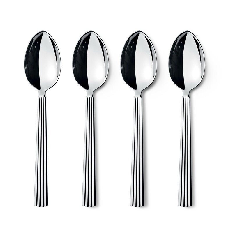 Georg Jensen Bernadotte Spoons Set Of 4/