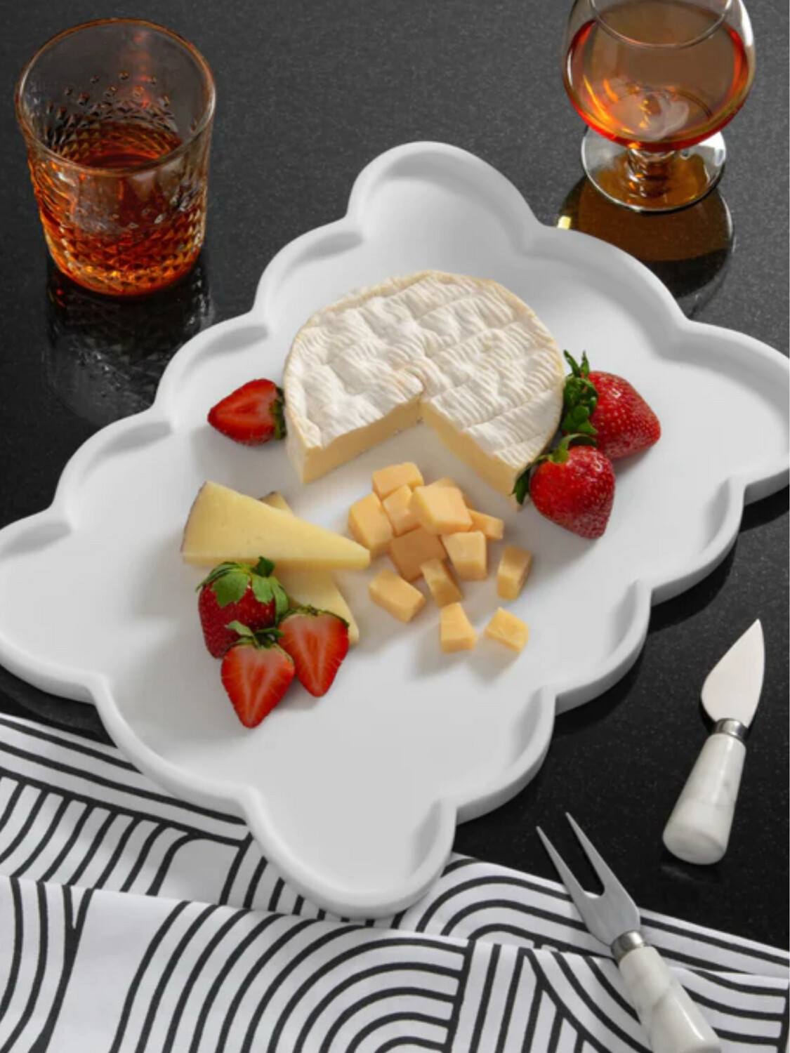 Modern Wick Scalloped Tray