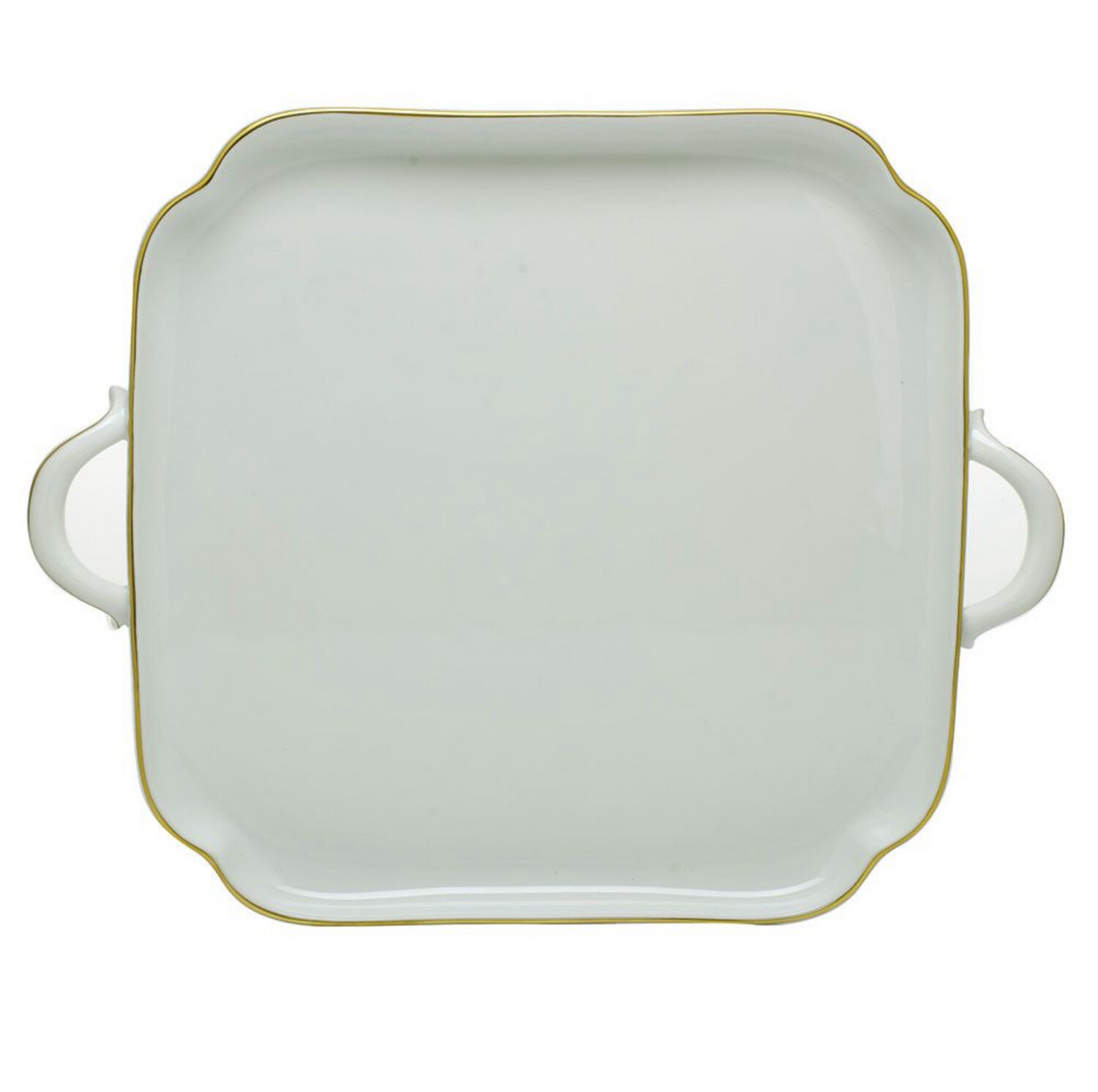 Herend Square tray With Handles Needs 2